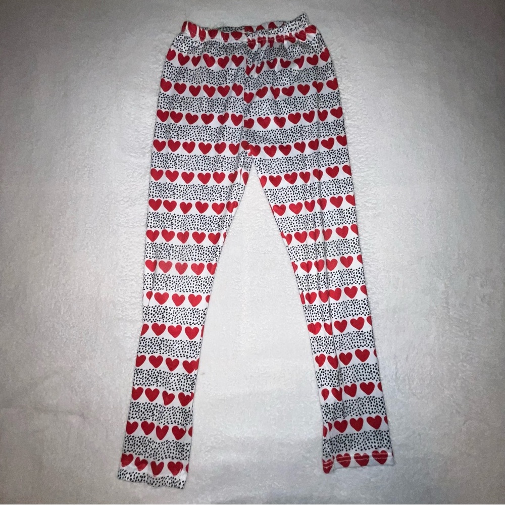 Kids girls Heart Patterned Leggings
